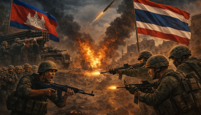 Bentrokan Bersenjata Pecah di Perbatasan Thailand–Kamboja, Puluhan Ribu Warga Dievakuasi