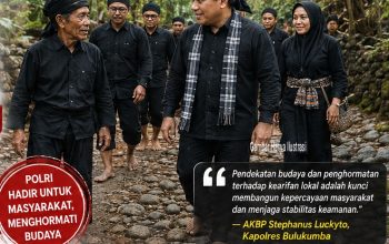 Kapolres Bulukumba Perkuat Kemitraan dengan Masyarakat Adat Kajang, Tempuh Jalan Kaki Menuju Rumah Ammatoa