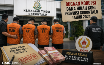 Empat Tersangka Kasus Dana Hibah KONI Gorontalo Resmi Ditahan, Kerugian Negara Capai Rp2,3 Miliar